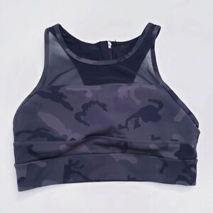 Zyia Active Black Camo All Star Zip Sports Bra